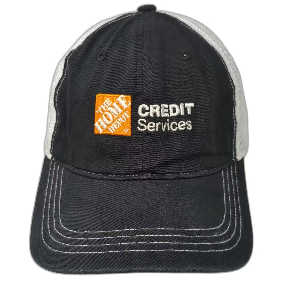HitWear Home Depot Credit Services Trucker Hat Black OS Snapback Adjustable